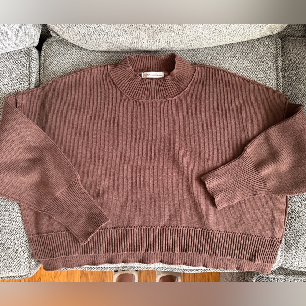 Mocha Brown Cropped Sweater